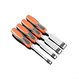 Besttoolifes 4-teiliges Holzmeißel-Set, 6–25 mm, Holzschnitzwerkzeuge, abgeschrägte Kante, Meißel für Heimwerker, Holzbearbeitung, handgefertigter Flachmeißel, durchgehender Griff, flacher Spatel