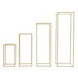 WooDerson 4-Teiliges Blumenständer-Set, Goldene Blumenständer Für Hochzeiten Und Partys, Stabile Dekorationsständer Mit DIY-Design, Modernes 4er-Set Für Tischdekoration Und Veranstaltungen