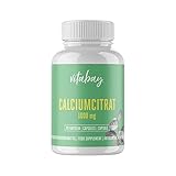 Vitabay Calcium hochdosiert 1000mg VEGAN - 90 Kapseln hochdosiertes Calciumcitrat - Calcium Citrate Calziumtabletten hochdosiert 1000 mg Calzium Kalcium Calcium Tabletten Kalzium hochdosiert Tabletten