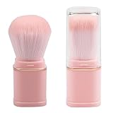 Reazana Kabuki-Pinsel, einziehbar, Puder, Foundation, Konturen, Rouge, Bronzer, Gesichtspinsel, flüssige Creme, Mineralpolieren, Verblenden, Make-up-Pinsel, dicke, dichte, weiche synthetische Fasern,