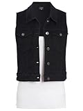 SS7 Damen Ärmellose Jeansweste Stretch Westenjacke