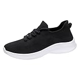 Damen-Sneaker, modisch, einfach und einfarbig, das neue Muster, Sommer, Netzstoff, atmungsaktiv, bequem und leicht, Freizeitschuhe, Club C, Doppel-Sneaker, Schwarz , 4.5 UK 3X-Narrow