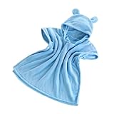 CRILSTYLEO Kapuzenhandtuch Für Neugeborene Und Kleinkinder Ultra Saugfähiges Hypoallergenes Handtuch Mit Ohren Ozeanblau Ideales Zur Babyparty Für Jungen Und