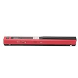 Dokumentenscanner, ABS, Einfach mit 3 Auflösungsmodi, Mobiler Fotoscanner für Büros (Rot)