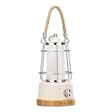 Navaris LED-Laterne aufladbar - Oudoor & Indoor Lampe mit Akku - tragbare Tischlampe kabellos dimmbar - Campinglampe mit Farbtemperaturwechsel
