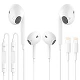 2 Pack Kopfhörer mit Kabel für iPhone [MFi-Zertifiziert] In-Ear Kopfhörer mit mikrofon und Lautstärkeregelung, Ohrhörer Lightning Anschluss Kompatibel mit iPhone 14 Pro Max Plus/13/12/SE/11/XS Max/XS