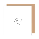 Edition Seidel Premium quadratische Glückwunschkarte zur Hochzeit mit Umschlag. Hochzeitskarte mit Spruch Grußkarte Vermählung Just Married Herzen Herz (HQ124 SW025)