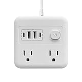 Reisesteckdose - 8-in-1-Steckdosenverteiler, Verlängerungsadapter mit 1,8 m Kabel, Ladestation für Schreibtisch im Schlafzimmer und Universität