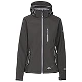 Trespass Bela II, Black, XXL, Wasserdichte Softshelljacke mit abnehmbarer Kapuze für Damen, XX-Large / 2XL / 2X-Large, Schwarz