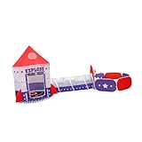 Sharplace 3-in-1-Spielzelt für Kinder, Innen-/Außenspielhaus, Kriechtunnel und Bällebad für Kleinkinderfamilien