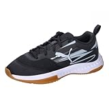 PUMA Varion II Jr Indoor Court Shoe, Black-Cool Light Gray-Gum, 38 EU