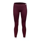 SES Thermounterhose Damen Lang Bordeaux 52 aus Baumwolle - Atmungsaktive Lange Unterhose Damen - Thermohose Winter für Wärme & Komfort