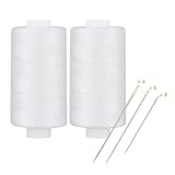 Simthread Nähgarn Quiltgarn Erschwingliches Allzweckgarn 2 Weiß - 400 Yards/Spule, Polyester 100%