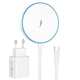 Mag-Safe Ladegerät iPhone mit 20W Schnelles Adapter, Wireless Charger induktive ladestation für iPhone 17/16/15/14/13/12 Serie, Ohrhörer 3/2, LED kabelloses ladegerät mit Zwei Ladeanschlüssen