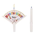 2 Stück Neuheit Fan Geburtstagskerzen, Pop-up Überraschungs Kerze Lustige Kuchenaufsatzkerze Trick Kerze Kreativ Happy Birthday Kerzen für Partyzubehör