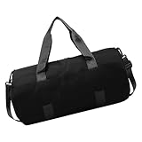 Reisetasche, großes Fassungsvermögen, Workout-Gepäcktasche, multifunktional, Oxford-Stoff, Übernachtungstasche mit Schultergurt, ideal für Camping, Wandern und Strand, Herren, 45 x 25 x 25 cm, Schwarz