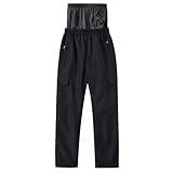 Skijacke Jungen 164-Kinder Skihose Jungen Und Mädchen Winter Outdoor Warm Verdickte Snowboard Doppel Board Kinder Skihose (Black, 12)