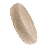 Ipetboom Große Holzschüssel aus Paulownia holz Dekorative Servierschale und Teigschüssel Ergonomisch Gerundet mit Glatter Oberfläche Vielseitig Verwendbar als Salat Obstschale für Haushalt