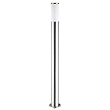 Monzana® Außenleuchte Edelstahl 100cm Groß IP44 Wetterfest Rostfrei E27 Außen Gartenleuchte Wegeleuchte Garten Beleuchtung Lampe Outdoor Modern Silber