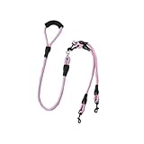 Doppelter Hundegurt - Doppelleine für Zwei Hunde | 360-Grad Drehbare Sicherheitsausrüstung Für Haustiere Bei Wanderungen Flussdurchquerungen Gartenläufen