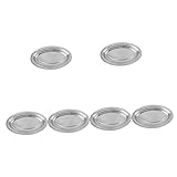 Garneck 6 Stk Ovale Scheibe Taco Fisch-servierplatte Toast Nuss-snacks Süßigkeiten Nüsse Snack-gericht Quadratisches Tablett Snack-tablett Camping Teller Planke Rostfreier Stahl