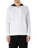 BOSS Herren Trainingsjacke Sweatjacke Loungewear Homewear Mix&Match Jacket H, Farbe:Weiß, Größe:L, Artikel:-106 Natural