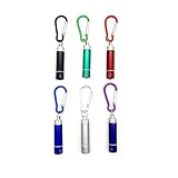 JZK 6 x bunte Mini-LED-Schlüsselanhänger-Taschenlampe, kleine Schlüsselanhänger-Taschenlampe, tragbare Taschenlampen für Kinder, Männer und Frauen, für Camping, Wandern, Reisen, Radfahren und