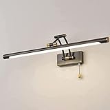 FJYDM Moderne Badezimmerspiegellampe, wasserdichte Badezimmerwandlampe mit Bewegungssensor, LED-Badezimmerwandlampe, for Spiegelkommode-Wandlampe, Dekorlampe (Color : Noir, Size : 100Cm Led 20W)