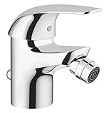 GROHE Euroeco - Einhand- Bidetarmatur (Einlochmontage, Kugelgelenk-Mousseur, Schnell-Montage-System), chrom, 23263000