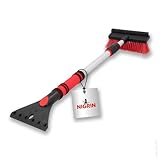 NIGRIN Eisschaber Auto Eiskratzer mit Schneebesen, teleskopierbar bis zu 60-95.5 cm lang