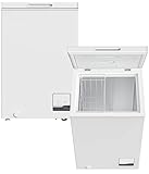 PKM Gefriertruhe BGT100D | 99 Liter | Tiefkühltruhe | Weiß | EEK: D | 54,5 cm Breite | inkl. Drahtkorb | freistehend | 4 **** Gefrierfach | Eistruhe