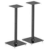 my wall 2er Set Lautsprecher-Ständer – HS35L, Boxenständer belastbar bis 25 kg, Mit Anti-Vibrationsmatte, Lautsprecher Standfuß, wechselbare Füße, sicherer Stand und unverfälschter Sound