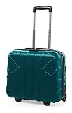 suitline - Pilotentrolley Hartschale, Business Trolley, Kabinengepäck, Handgepäck Trolley, Pilotenkoffer, Bordcase, Bordgepäck, TSA, ABS, 2 Rollen, Aquagrün