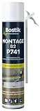 BOSTIK P741 Montage B2 - Einkomponentiger Polyurethanschaum, Zum Montieren, Kleben, Dämmen, Füllen, Gute Hafteigenschaften, Sofort einsetzbar, 750ml