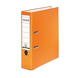 Falken 3er Pack PP-Color Kunststoff-Ordner. Made in Germany. 8 cm breit DIN A4 orange Vegan