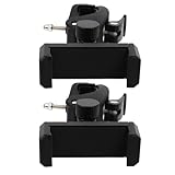 GAROZATION Fahrrad Kamerahalterung mit 1/4 Zoll Gewinde Kunststoff Telefonclip 360° Drehbar Kompatibel bis 36mm Rohr 2 Stück für Actionkamera und Smartphone