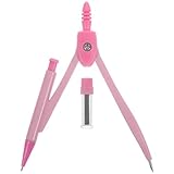 HAPINARY 1 Satz Zirkel Büro Clips Zeichenkompass Dinge Ästhetisches Schulmaterial Schulbedarf Schulmaterial-kit Notizen Textmarker Marker Schulmaterial Für Matschig Metall Rosa