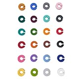 24 Stück Glasmarkierer Silikon, Markierung Trinkgläser für Weinglas?Wiederverwendbar, C-förmige Weinglasmarker,Bunt Glasmarker Getränke?Für Bar-Partydekorationen Wie WeingläSer, ChampagnergläSer, Mart