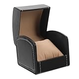 TOPPERFUN PU Leder Uhrenbox Herren Single Watch Box mit Mini Kissen Elegante Mechanische Uhr Aufbewahrung Schützende Uhren Aufbewahrungsbox für Reise und Zuhause Stilvoller Uhrenkasten für