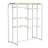 YJEUZCD Unterwäsche Anzeige Steht, Kommerziell Dessous Stehen Regale, Kleidung Kleidungsstück Mit Regal, Einzelhandel Speichern Kleiderschrank(White-A)