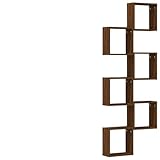 vidaXL Würfelregale 2 STK. Braune 30x15x30 cm, Würfelaufbewahrung, Würfelorganisator, Schweberegal, Würfelregal, schwebendes Regal, CD-Regal