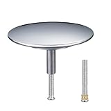 Eupneicu Universal Badewannenstöpsel Ø 70 MM, Stöpsel Badewanne Rostfrei Mit Doppel Dichtung, Abfluss-Stopfen Aus Messing Inkl, Für Fast Jede Handelsübliche Badewanne