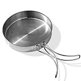 Pfanne Camping mit Klappgriff,15cm Camping-Teller,Ultralight Picknick Tragbar Plate Skillet,Camping Picknick Pfanne,Bratpfanne für Camping Picknick Wanderplatte Schüssel Pfanne Grillplatte Geschirr