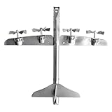 Windrad für Flugzeug – Gartendekoration mit Wetterfahne aus Metall, handgemachte Mühlenskulptur mit rotierenden Klingen, Kunstdekoration für Outdoor-Flugzeug für Dach