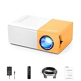 Mini Beamer, vamvo LED-Videoprojektor, tragbarer Filmprojektor, Mini-Projektor kompatibel mit Smartphone/PS4/Firestick
