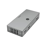 Hama KVM Switch für 2 PCs, Notebooks, Macbooks, Tablets, 4 Ports (KVM Umschalter für z.B. Maus, Tastatur, Drucker, USB Stick, Headset, Festplatte, PC Umschalter Maus Tastatur 3x USB, 1x HDMI)