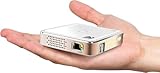 Kodak Tragbarer Ultra-Mini-Projektor 75 - HD LED DLP Wiederaufladbarer Projektor 100 Display, integrierter Lautsprecher - HDMI, USB und Micro SD