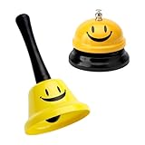 APOMOONS 2pcs Tischglocke, Tischklingel, Glocken, Bell, Handglocke, Glocke Zum AufhäNgen, Rezeptionsklingel, Rufglocken, Kleine Glocke Schule für Restaurant、KüChe、Hotel、Bar、Zoohandlung
