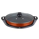 Jata JEPE1639 Elektrische Paella-Pfanne, antihaftbeschichtet, Durchmesser 38 cm, Tiefe 5 cm, gleichmäßige Wärme auf der gesamten Oberfläche, 2000 W