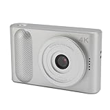 Spiegelreflexkamera mit Autofokus und 4K HD 16-fachem Digitalzoom für Reisefotografie-Vlogging, Tragbare Mikrokamera für Abschlussfeiern und Hochzeitszeremonien (Silver)